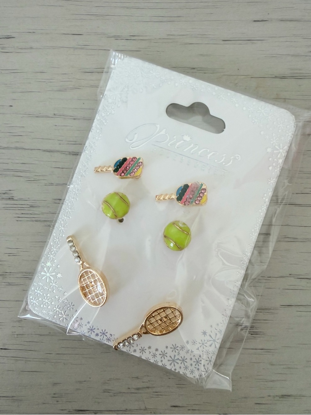 NWOT - Tennis Ball 🎾 Tennis Racket & Paddle🏓 earrings.   Brand new - Never Worn